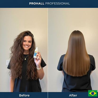Back label of Prohall Select One hair blowout complex