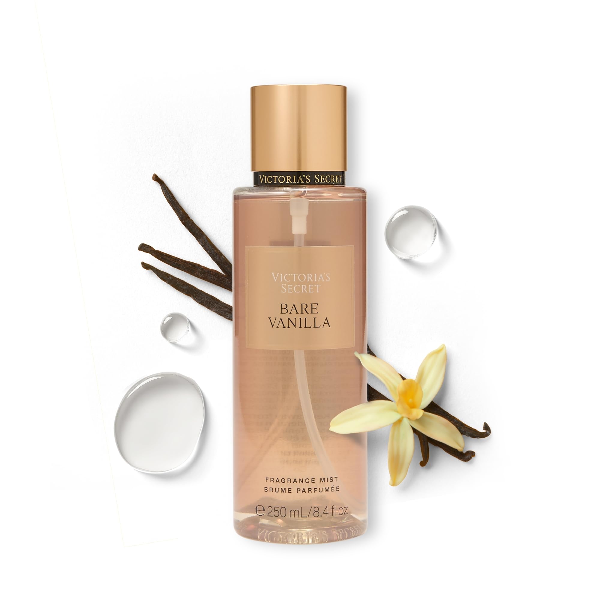 Victoria's Secret Bare Vanilla body lotion tube showing metallic bronze packaging