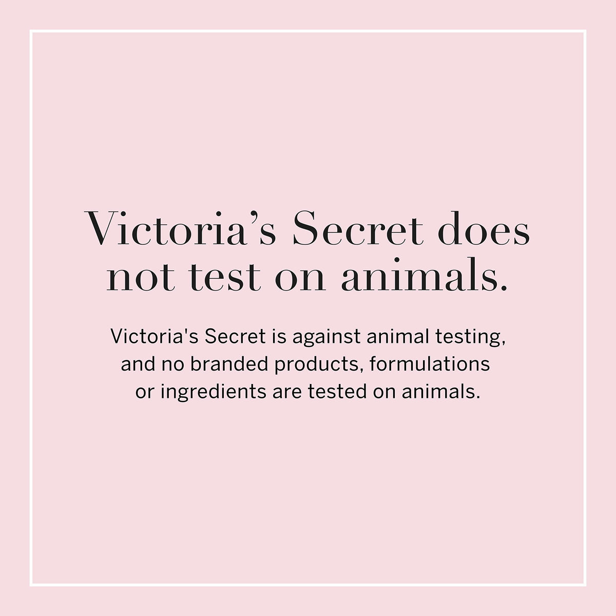 Victoria's Secret Bare Vanilla packaging back details and size specifications