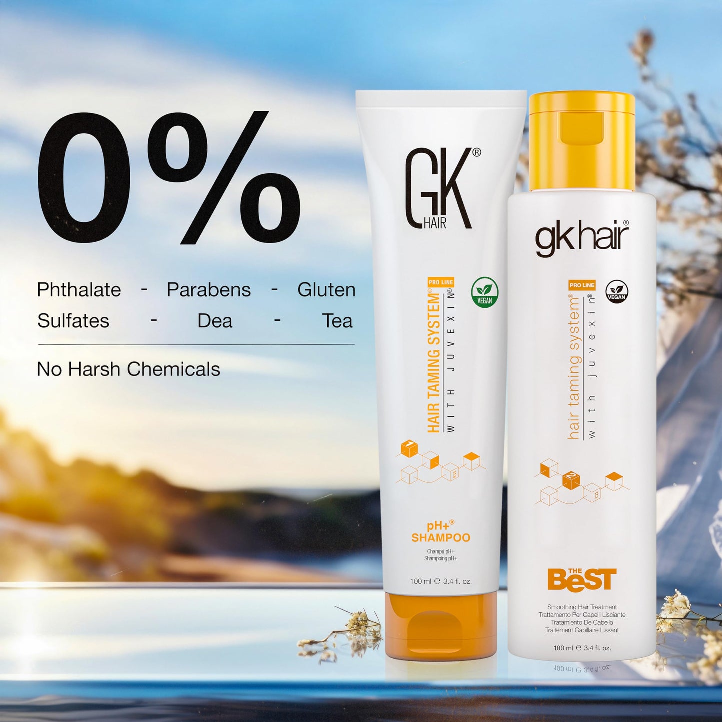 Authentic USA imported GK Hair keratin kit packaging