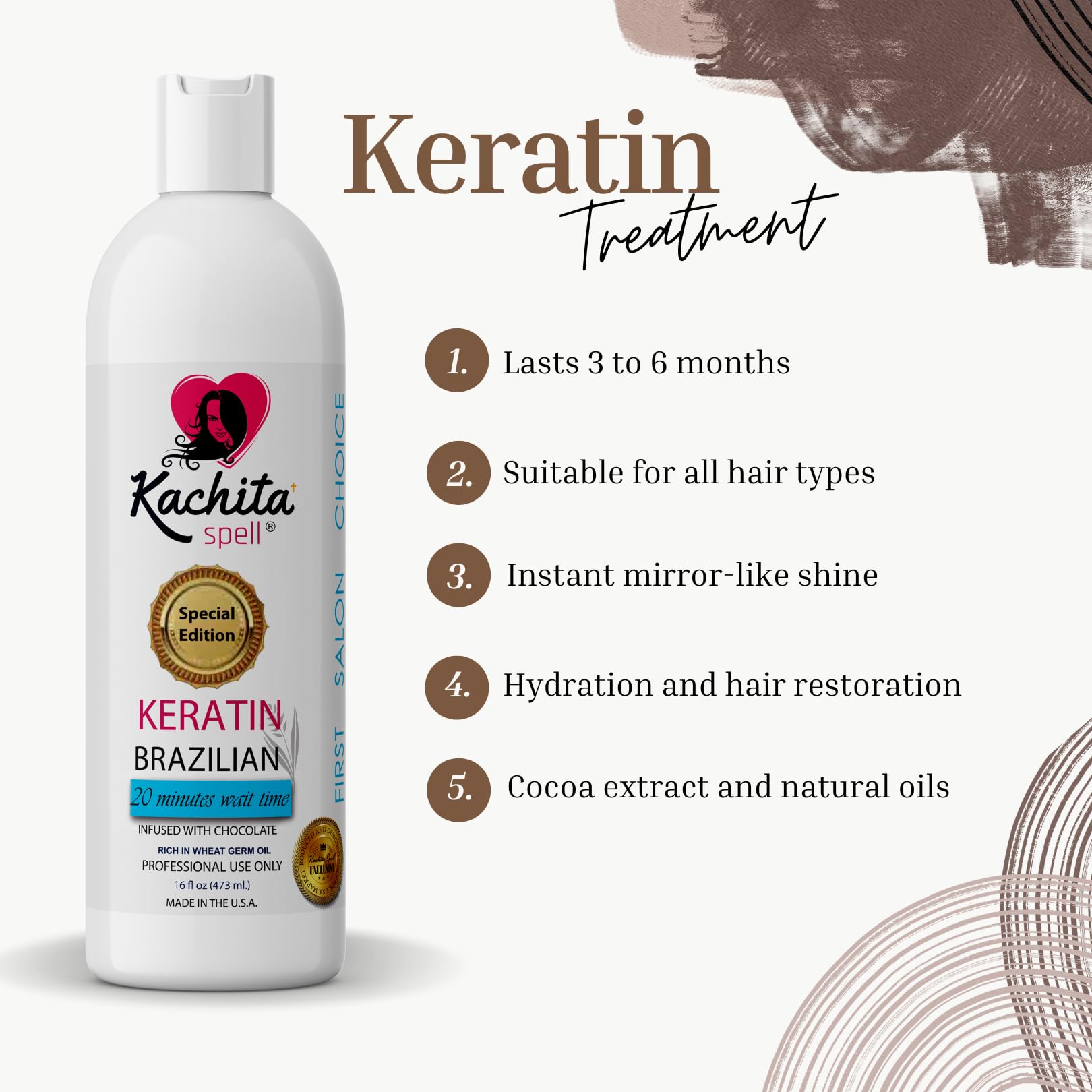 Professional Kachita Spell Brazilian Keratin chocolate formula