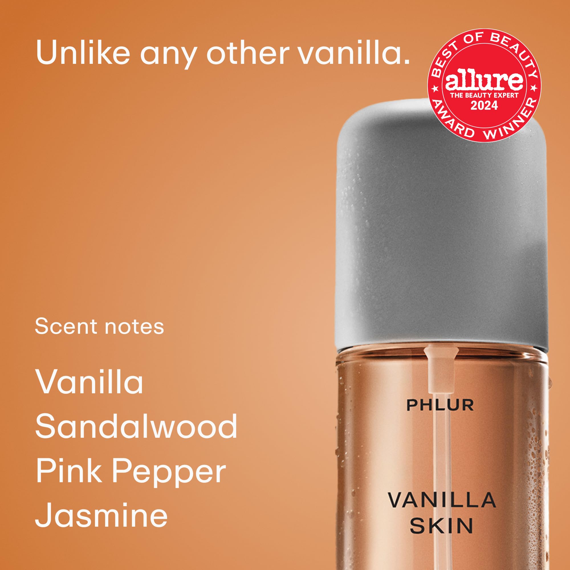 Phlur Caramel Skin travel size body mist bottle in the trio