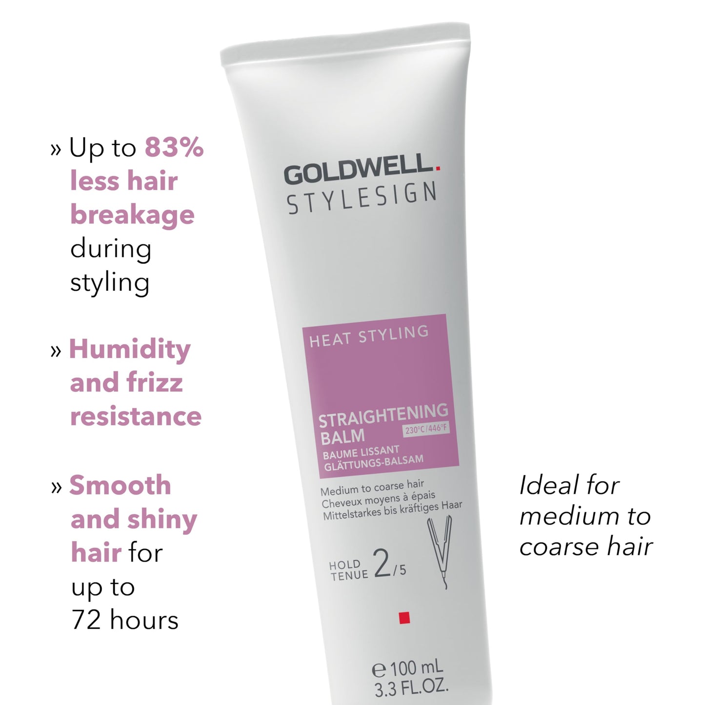 Professional heat protection hair styling balm