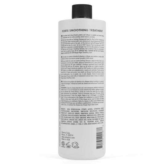 Keragen Forte keratin hair treatment bottle professional smoothing system