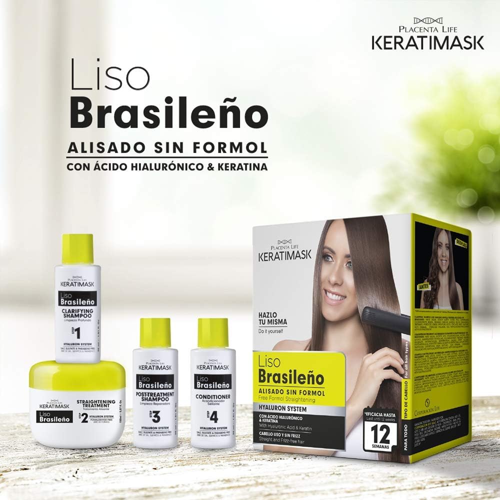 Placenta Life Keratimask kit contents including shampoo and treatment