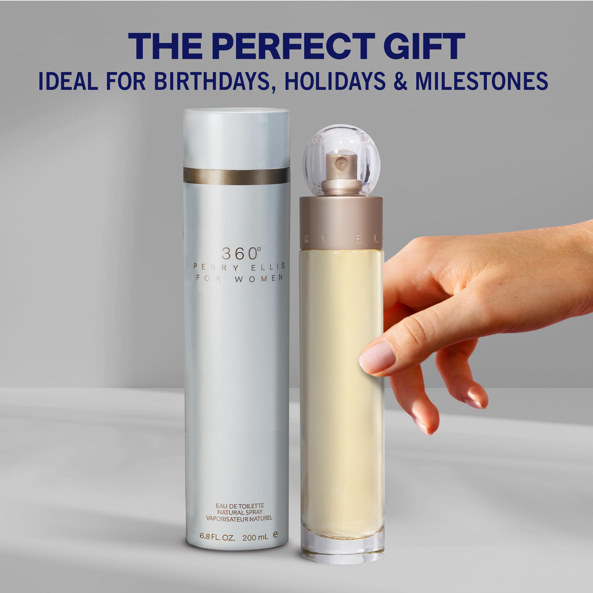 Perry Ellis 360 for women 200 Milliliters spray showing the protective outer cap