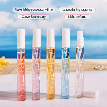 Women's travel size hair and body perfume gift set packaging