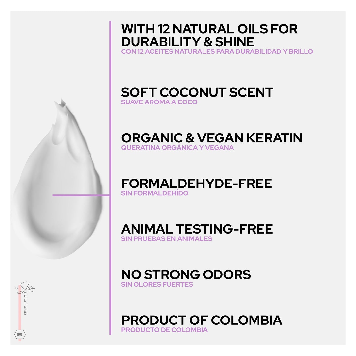 Close up of Ritual Botanico Colombian keratin label