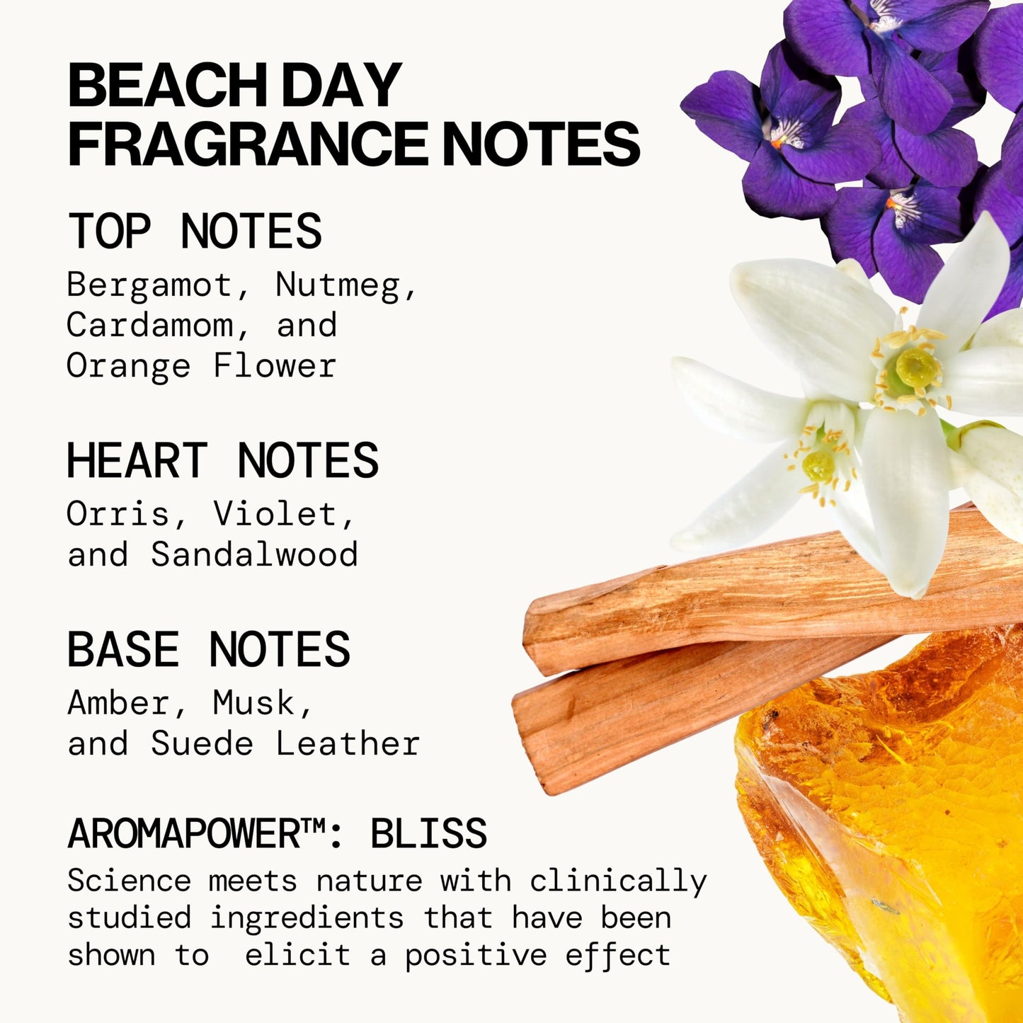 Back of the Pacifica fragrance gift set box displaying the clean ingredients list.