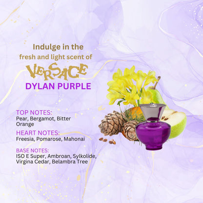 Versace Dylan Purple miniature gift set components displayed together cleanly