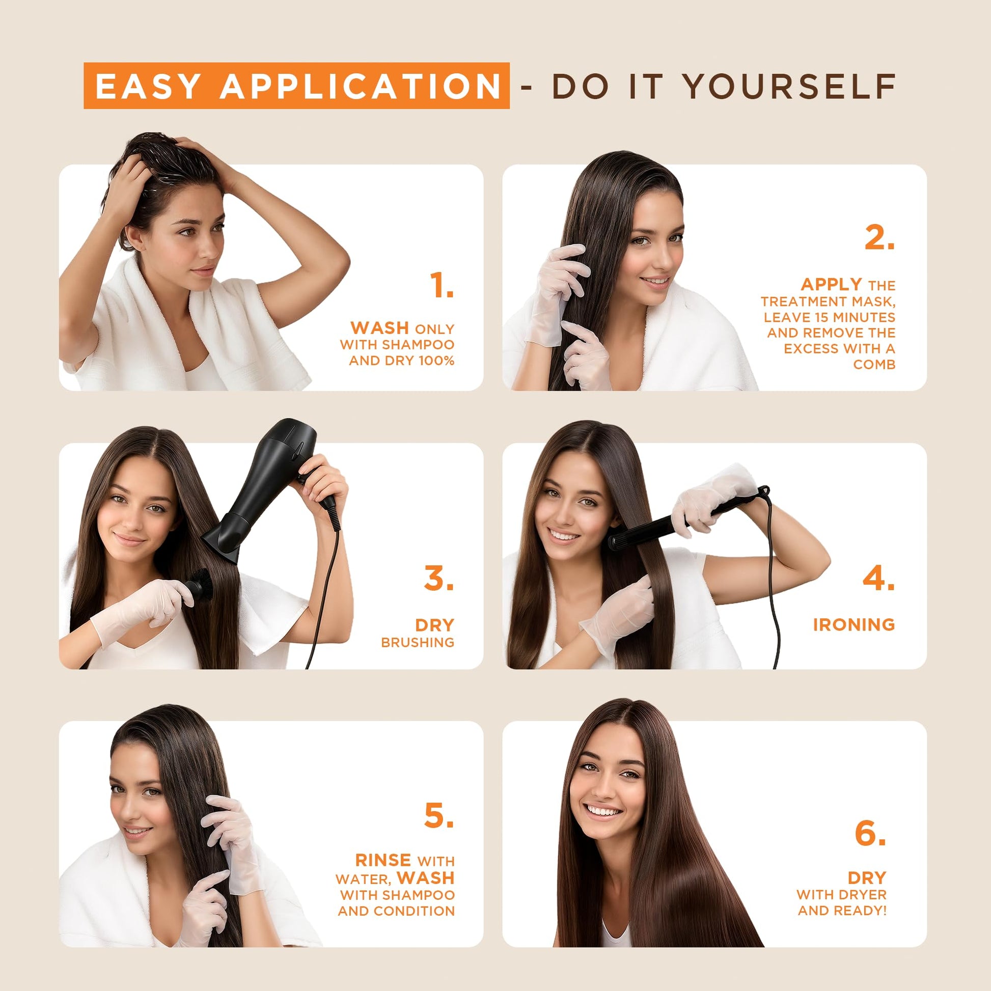 Kativa Brazilian keratin treatment kit with included brush and gloves