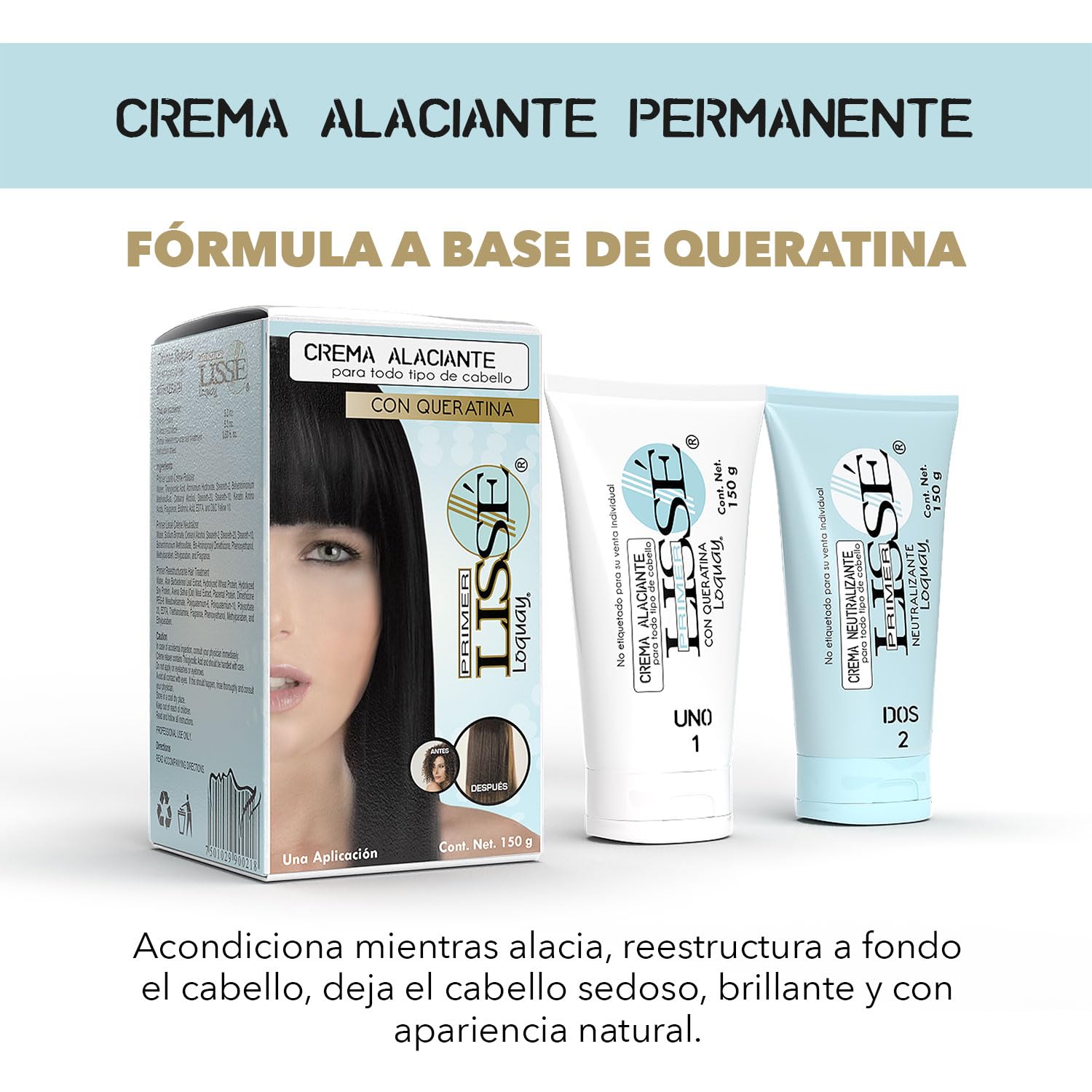 Loquay unisex cream relaxer container for curly hair textures