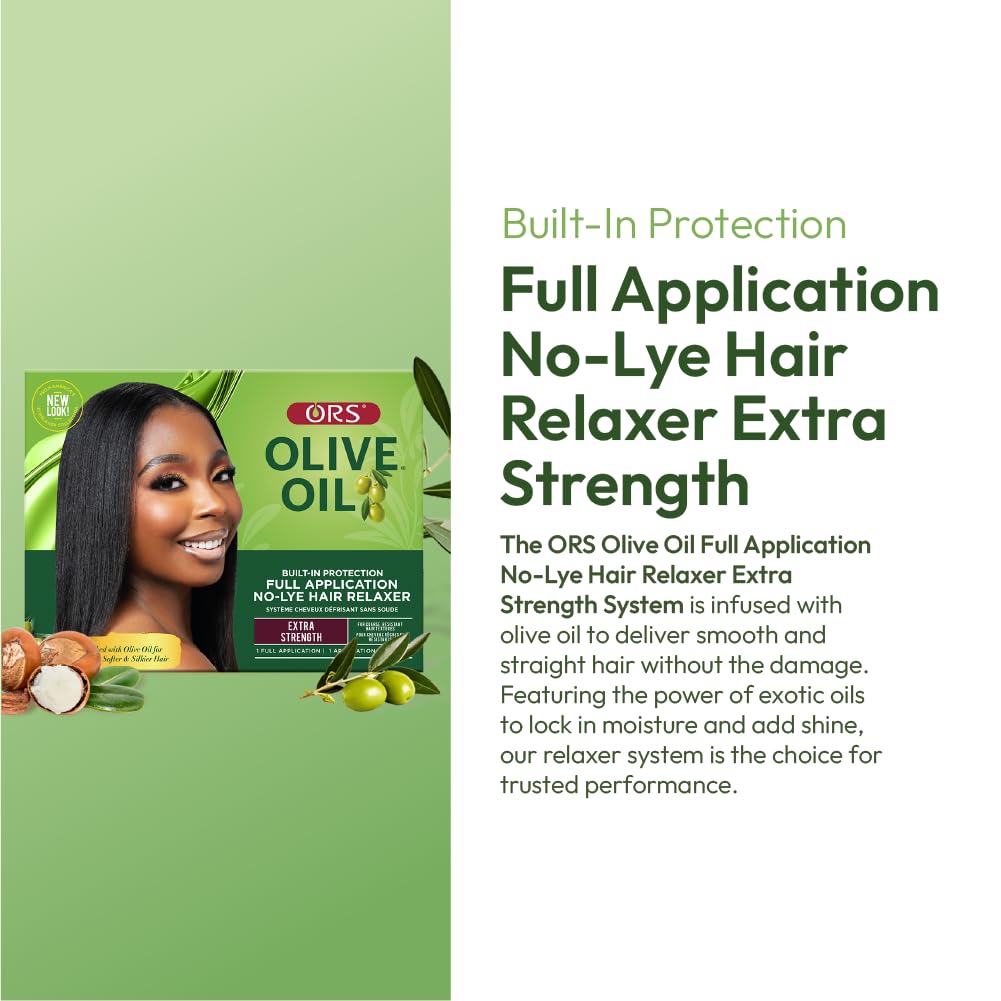 Close up of ORS hair care extra strength no lye relaxer imported from the USA