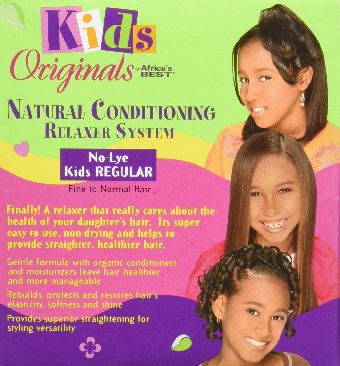 Components included inside the Africa's Best kids hair relaxer kit