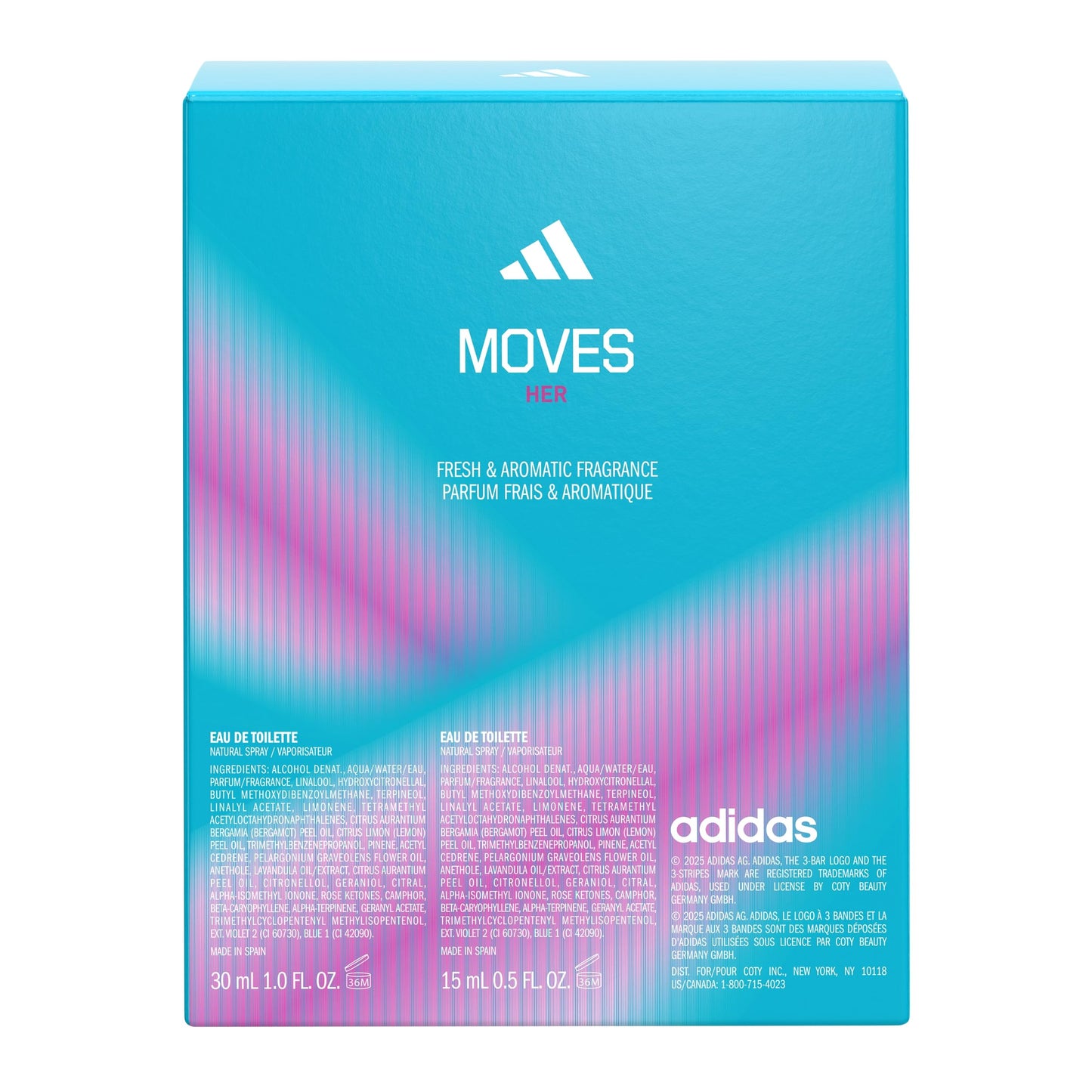 Adidas Moves For Her 0.5 Fluid Ounce travel spray bottle