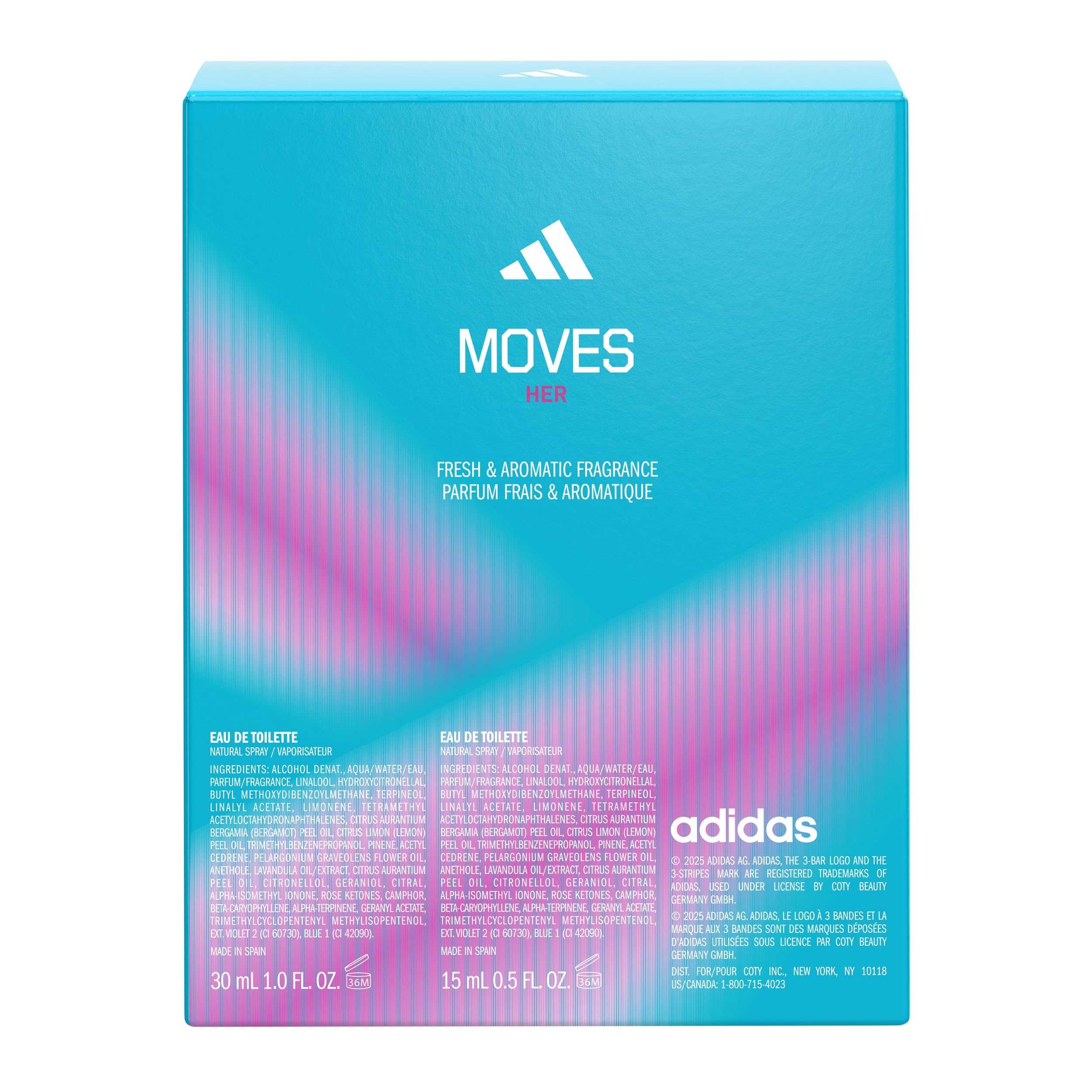 Adidas Moves For Her 0.5 Fluid Ounce travel spray bottle