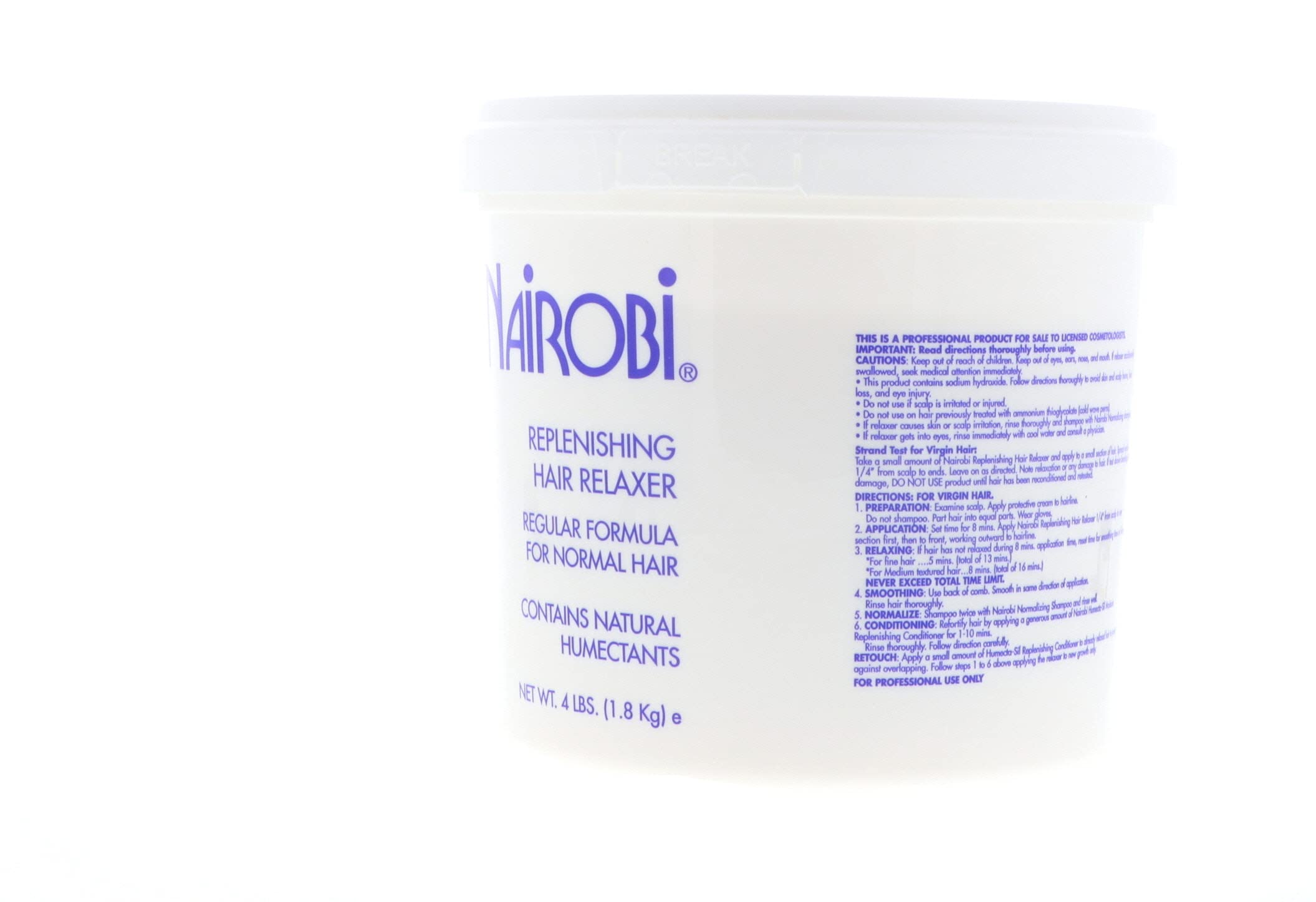 Nairobi sixty four fluid ounce professional hair relaxer tub container