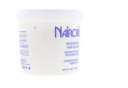Nairobi replenishing hair relaxer sixty four fluid ounce packaging details