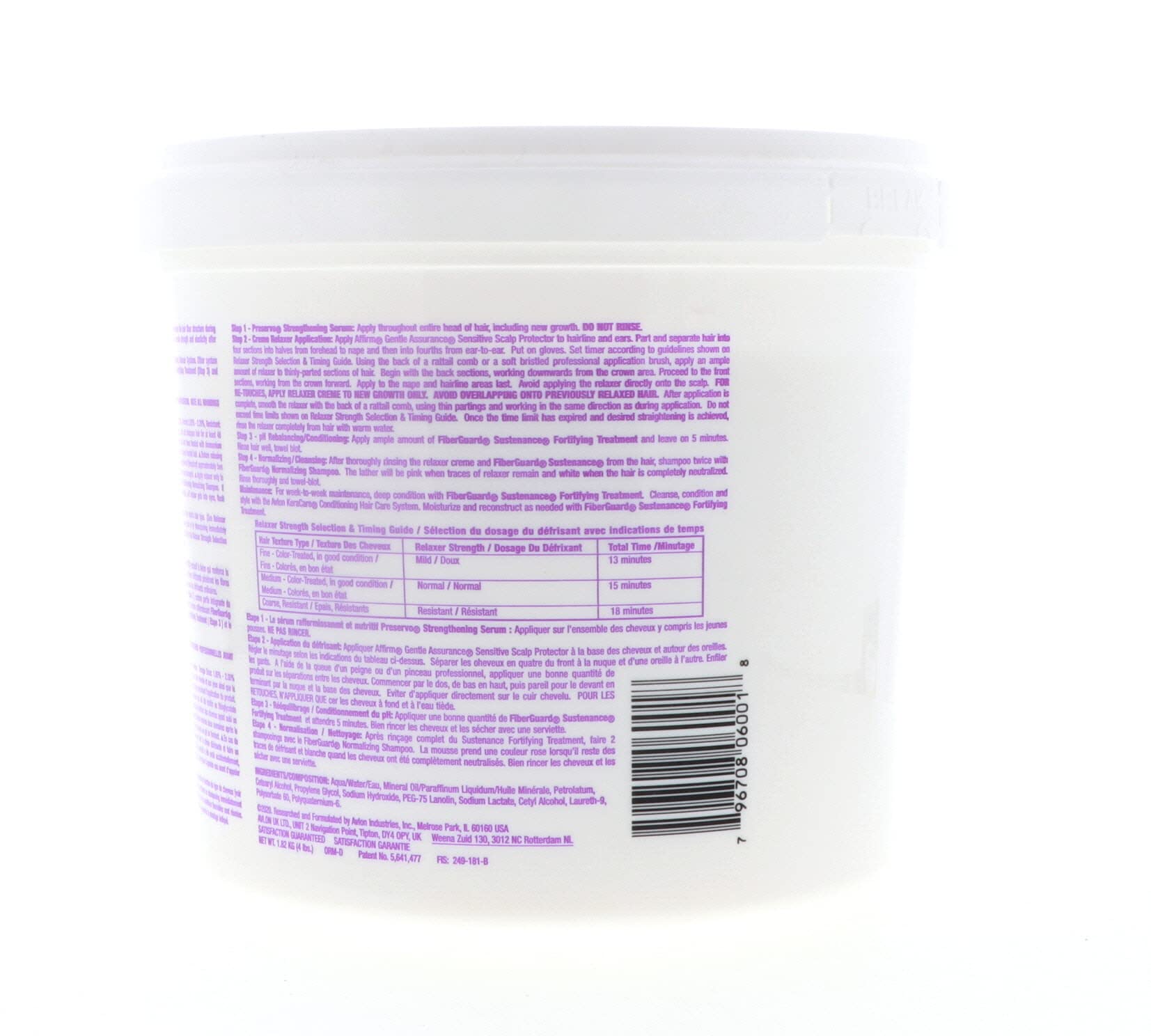 Avlon Affirm mild creme relaxer for professional hair care use