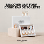 Premium 4 piece premium fragrance set from Maison Margiela unboxed showing all identical 7ml mini jars.