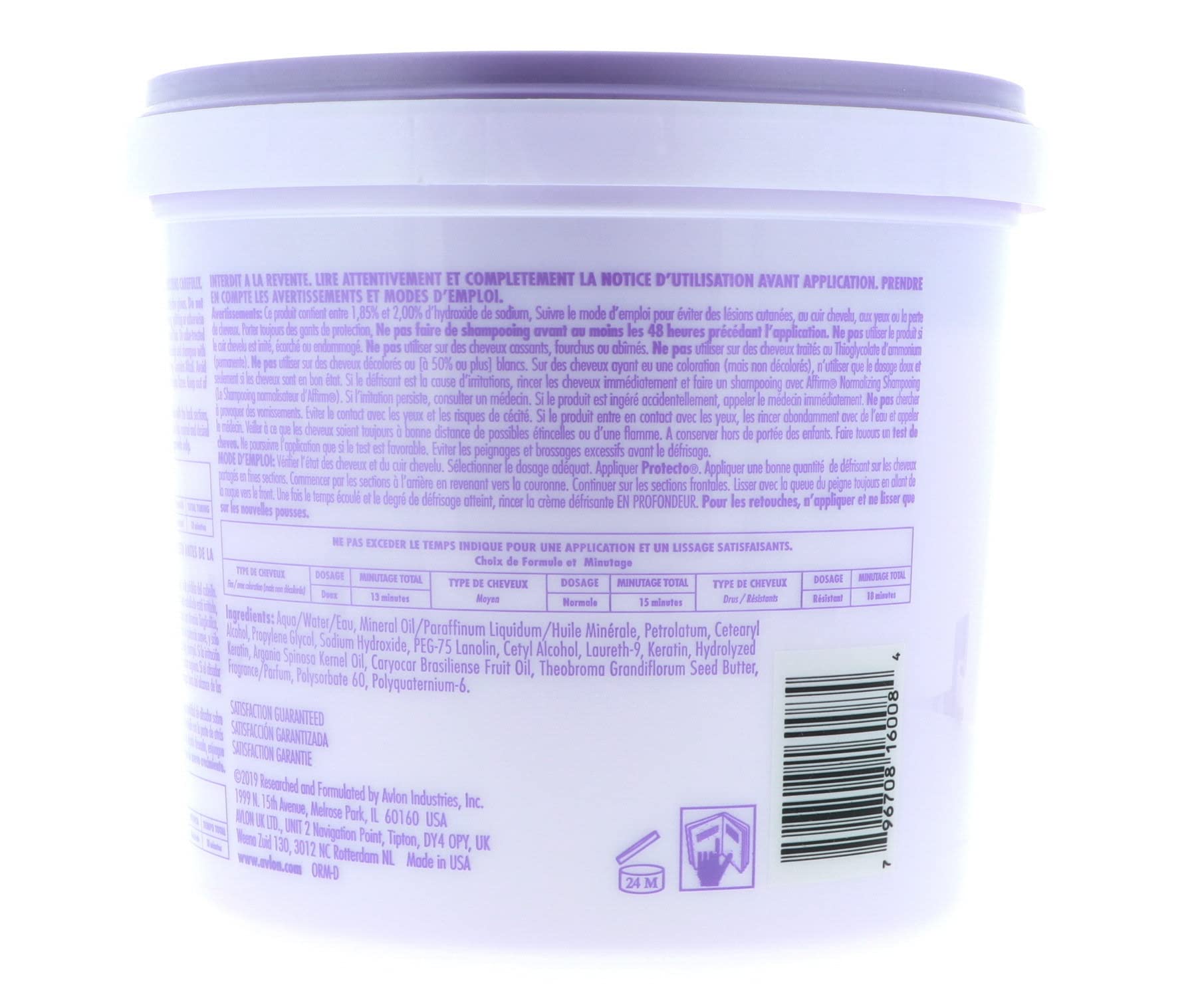 Imported USA sodium hydroxide hair texturizer for controlled salon straightening