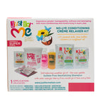 Side view of the kids conditioning creme relaxer box displaying the product benefits and application details.