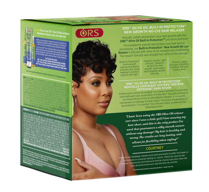 Authentic ORS olive oil protection system for fine to medium textured hair processing.