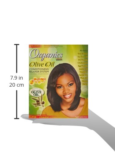 The two complete kits included inside the Originals by Africa's Best Olive Oil hair relaxer package.