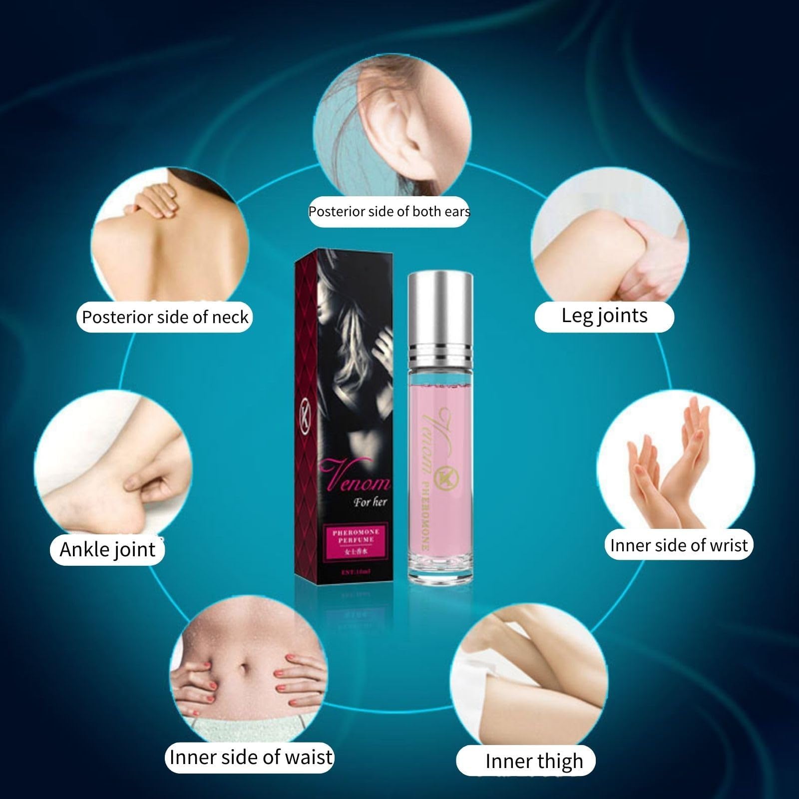 Navika Venom Pheromone Perfume 10ml bottle application