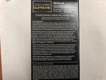 Imported USA sulfate neutralizing shampoo and conditioning creme relaxer system.