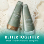 Close up of the dispensing cap on the Agave frizz control lightweight moisturizing conditioner.