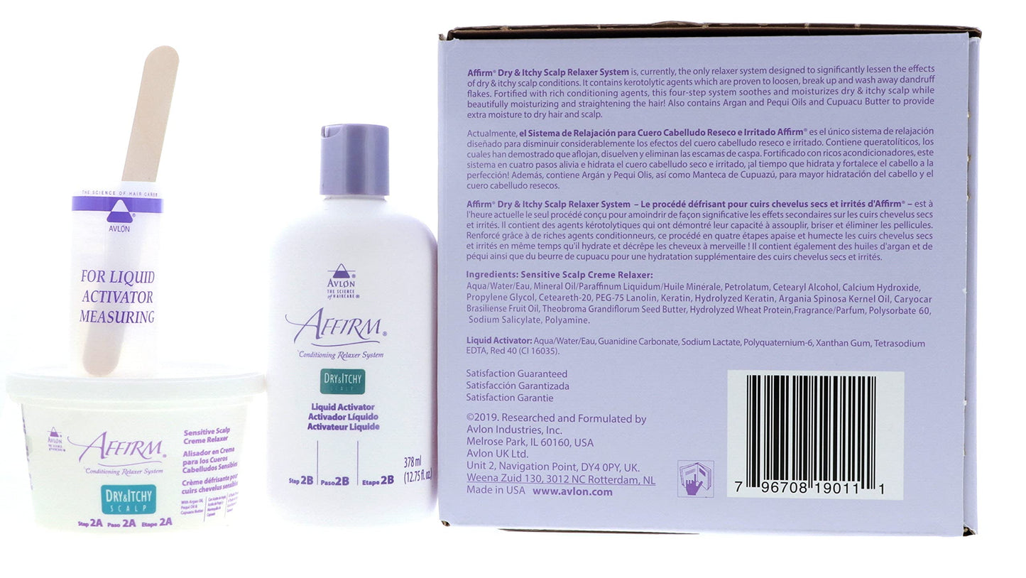 Avlon Affirm conditioning relaxer kit for dry and itchy scalp