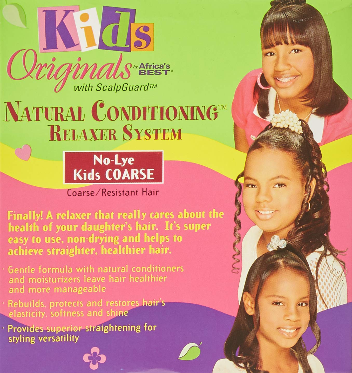 Africa's Best Kids Organics straightening cream texture and smoothing system packaging view