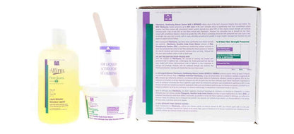 Professional Avlon Affirm Fiberguard salon size relaxer cream side view displaying product benefits and directions
