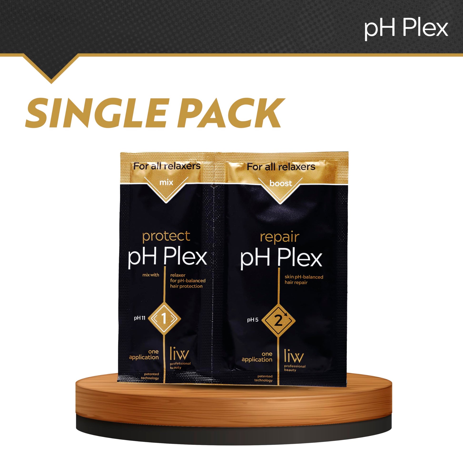 LIW pH Plex hair treatment mixed with home relaxer product for damage control