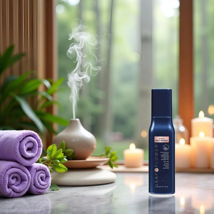 Leaf and Flower professional salon hair treatment bottle for smooth and shiny hair