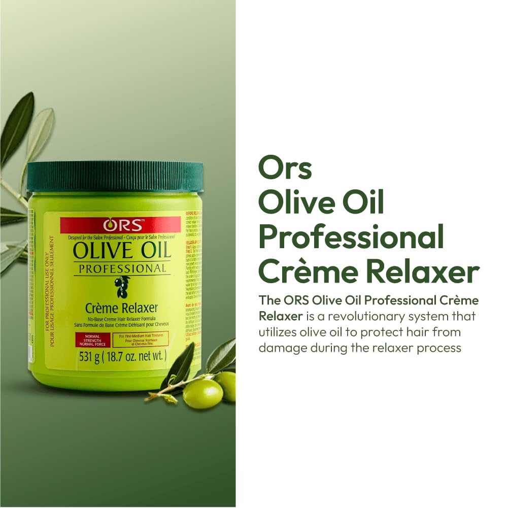 ORS normal strength creme relaxer for long lasting hair manageability and shine.