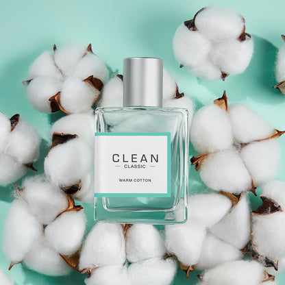 Clean Classic twin perfume gift set highlighting the vegan and paraben free product stamps