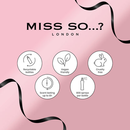 Side view highlighting the compact size and authentic label details of the perfume trio