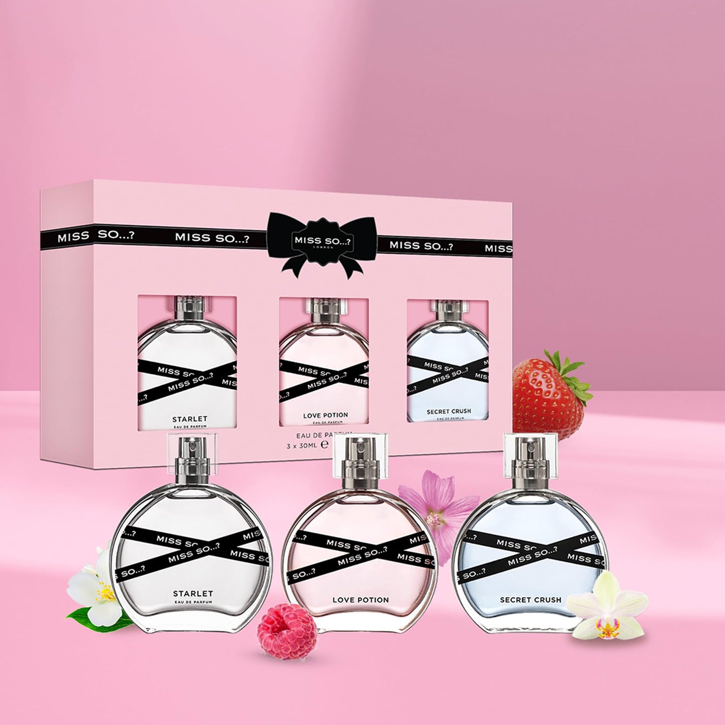 A beautiful presentation displaying the floral and fruity components of the product