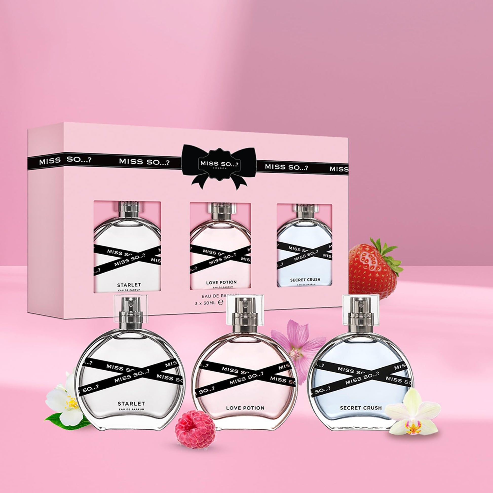 A beautiful presentation displaying the floral and fruity components of the product
