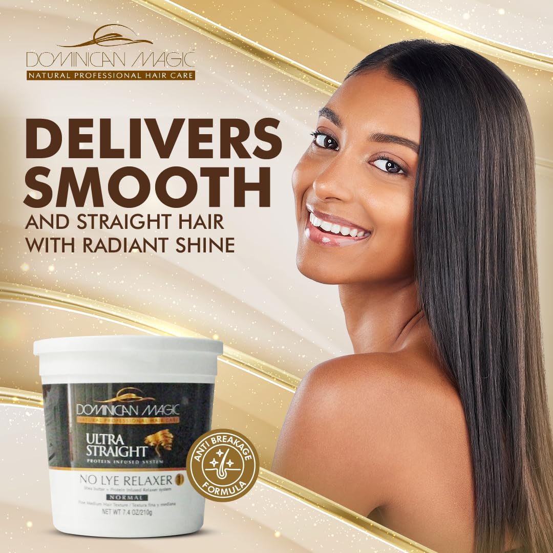 Dominican Magic professional normal strength straightener packaging details