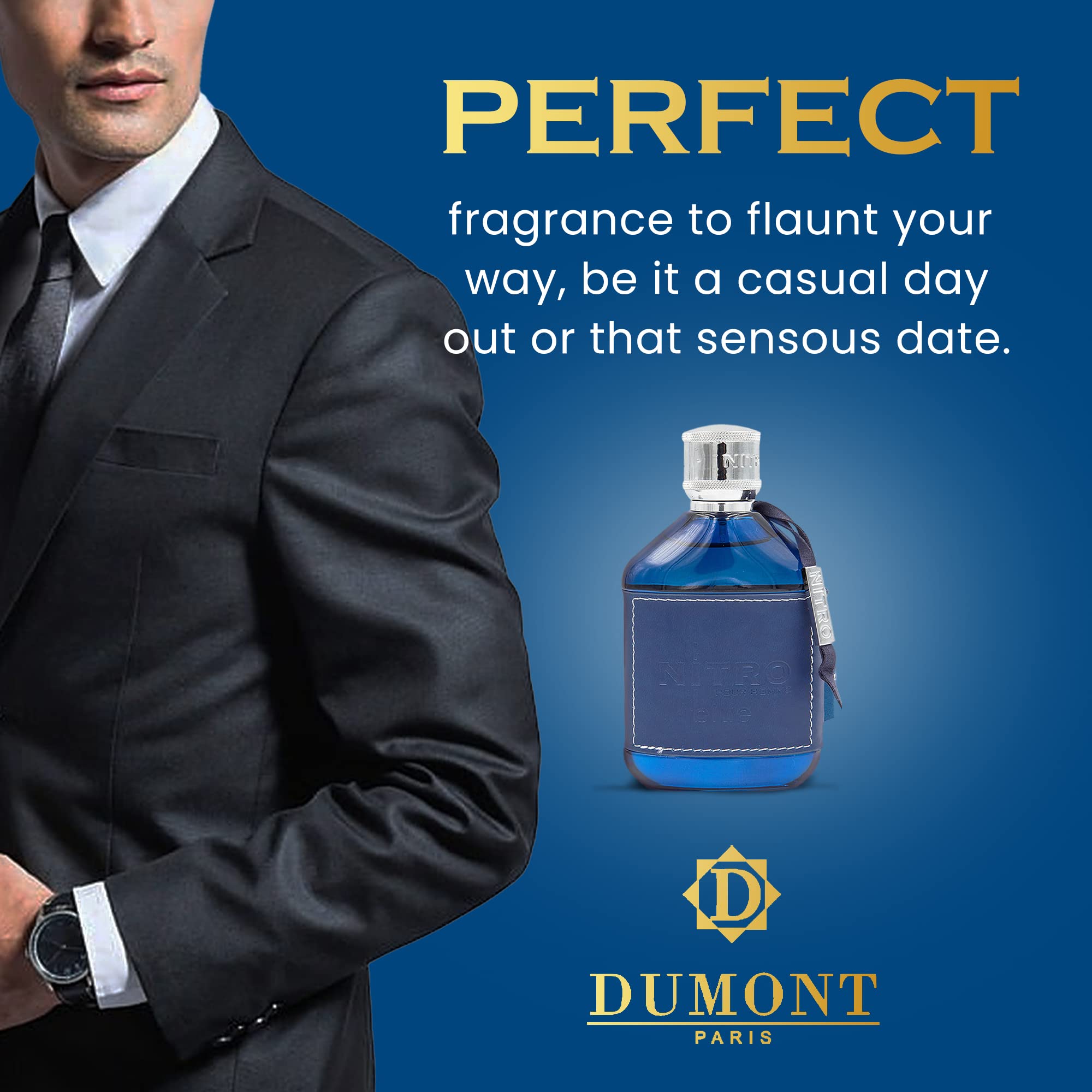 Dumont Nitro Blue Eau de Parfum spray nozzle detail