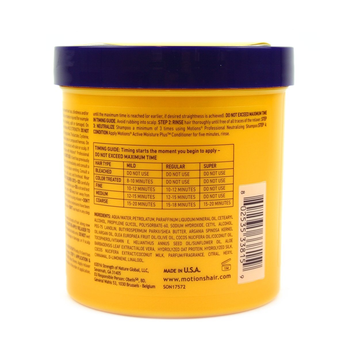 Motions Super strength hair relaxer professional jar packaging