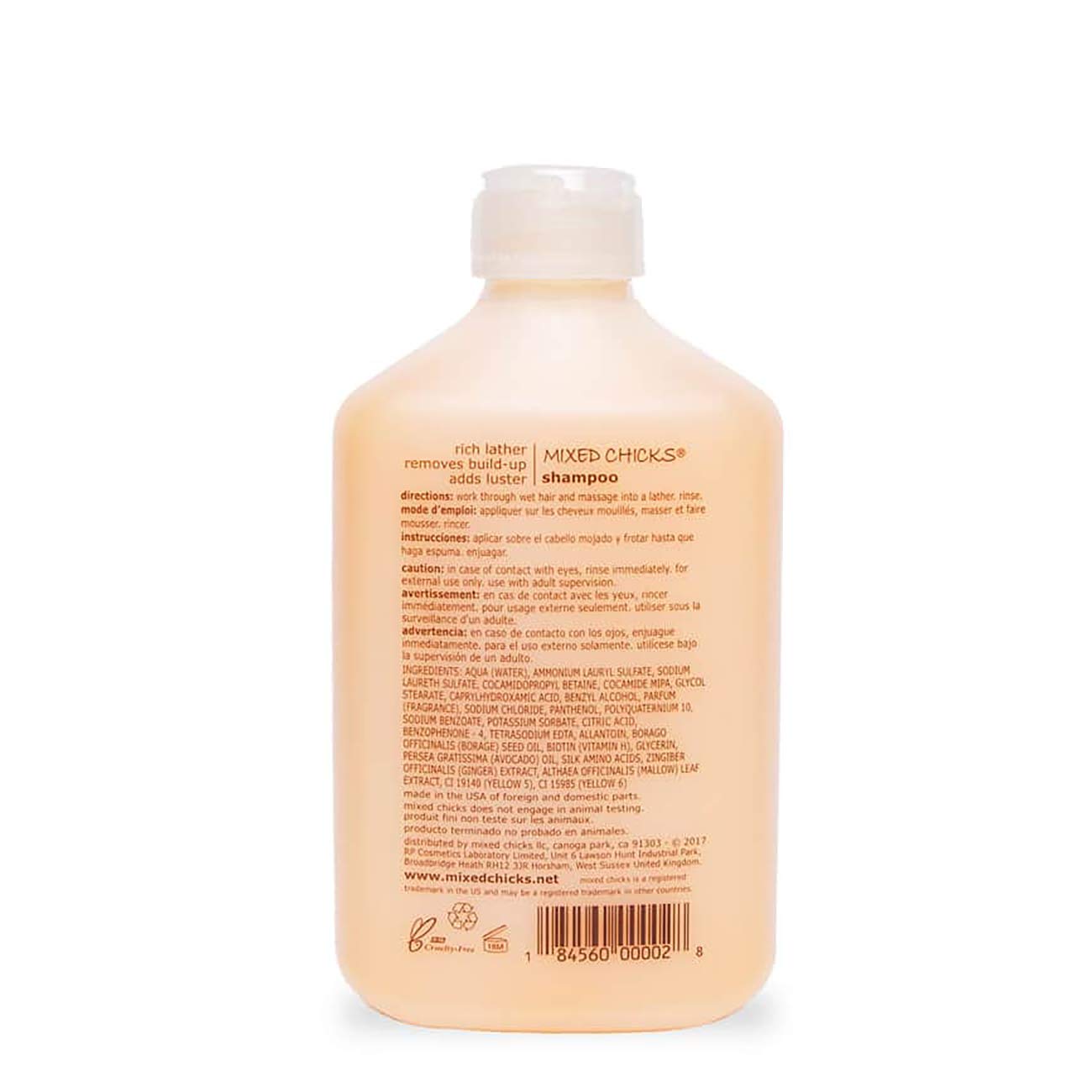 Mixed Chicks hair care bottle texture and formula view