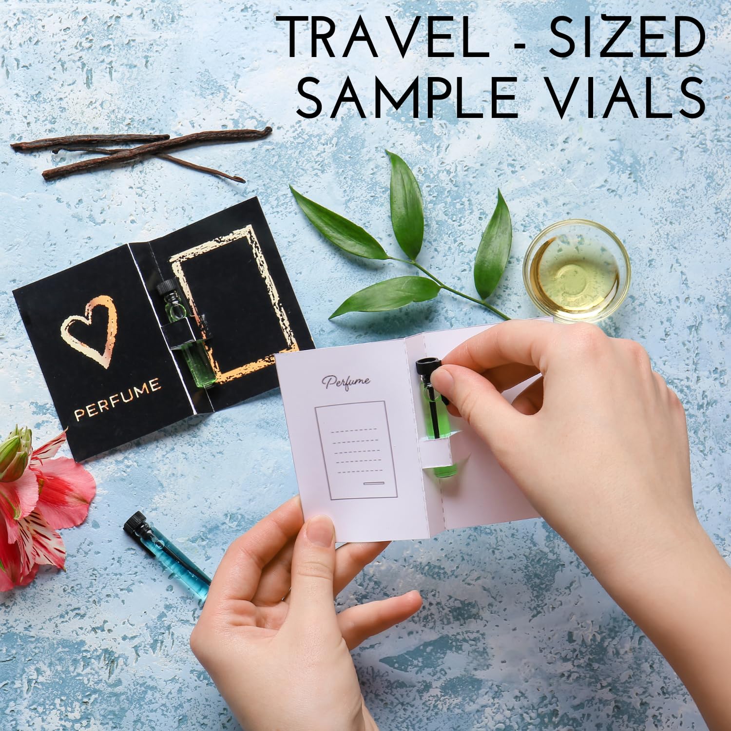 Tradeberry twelve pack premium designer perfume sampler collection displaying various fluid ounce sizes for sampling.