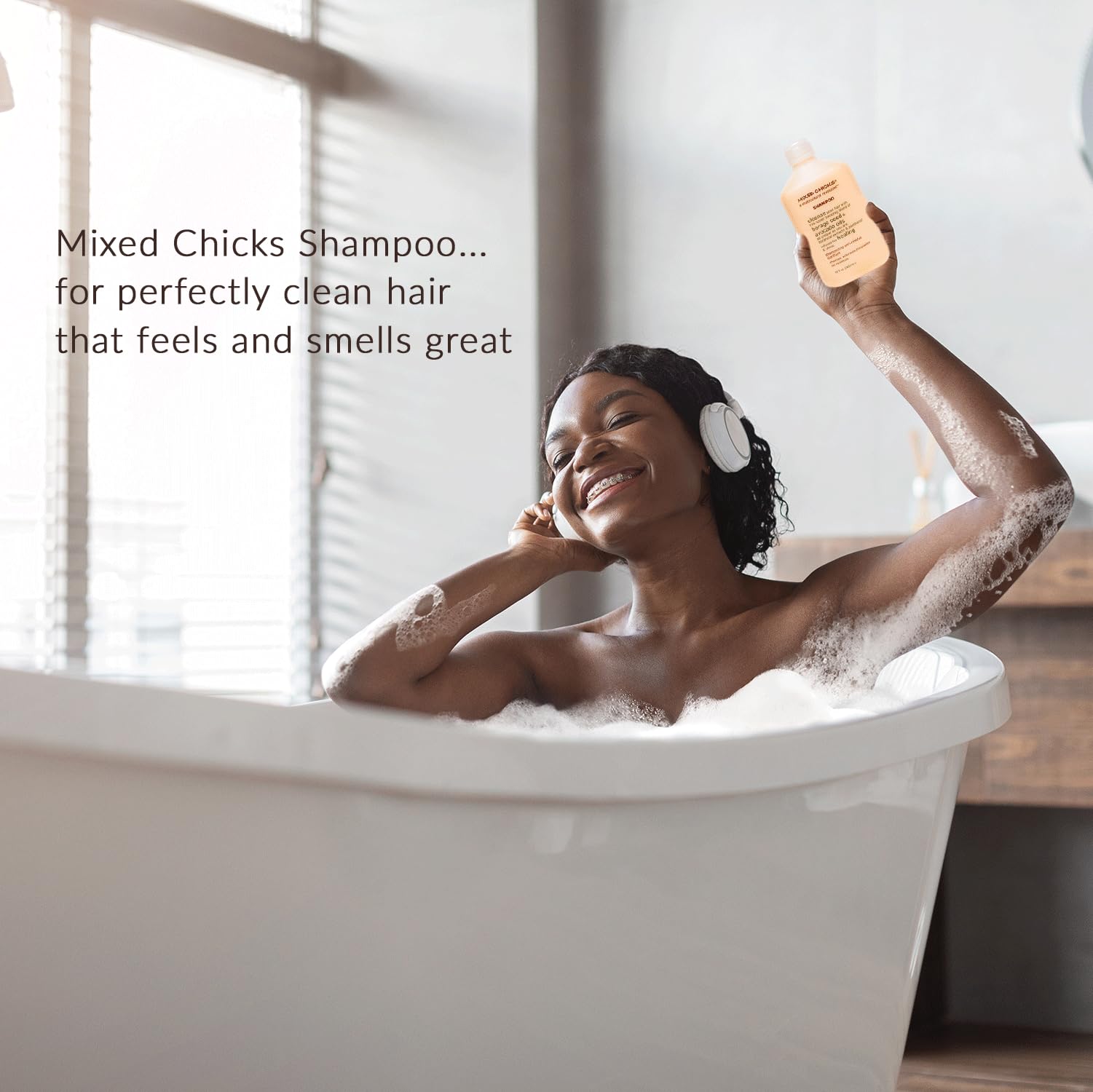 Brand logo and product name on Mixed Chicks bottle