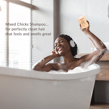 Brand logo and product name on Mixed Chicks bottle