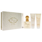 Back view of the Jessica Simpson Fancy Love luxury fragrance set packaging displaying product volume specifications and authentic batch details.