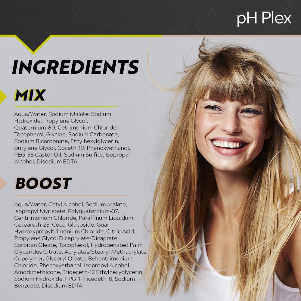 pH Plex hair care treatment sachet showing molecular bond repair benefits